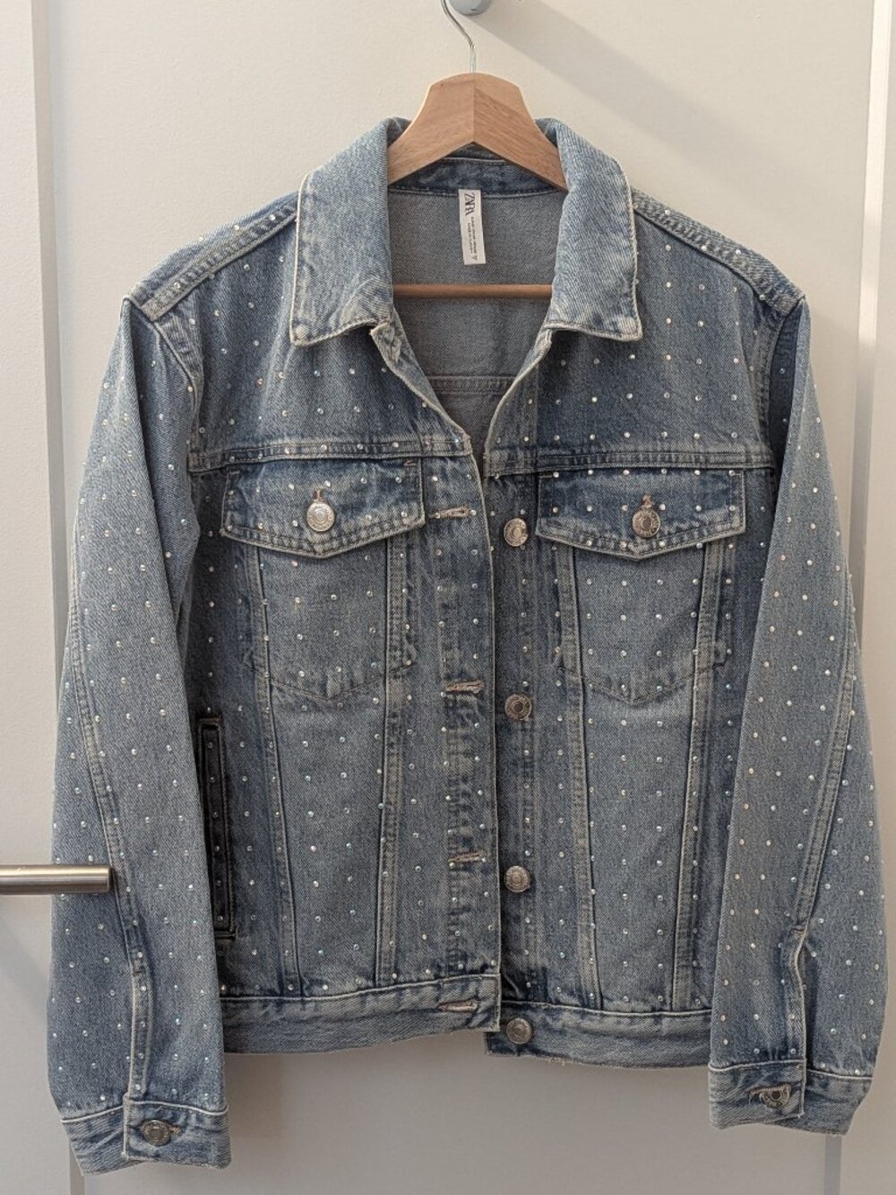 Rhinestone Cowboy Denim Jacket ZARA - SIZE M